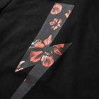 Neil Barrett Floral Lightning Bolt Popover Hoody