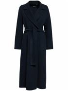 'S MAX MARA Elisa Double Wool Drape Belted Coat