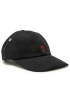 Ami Paris Logo-embroidered Cotton cap - Black - One Size