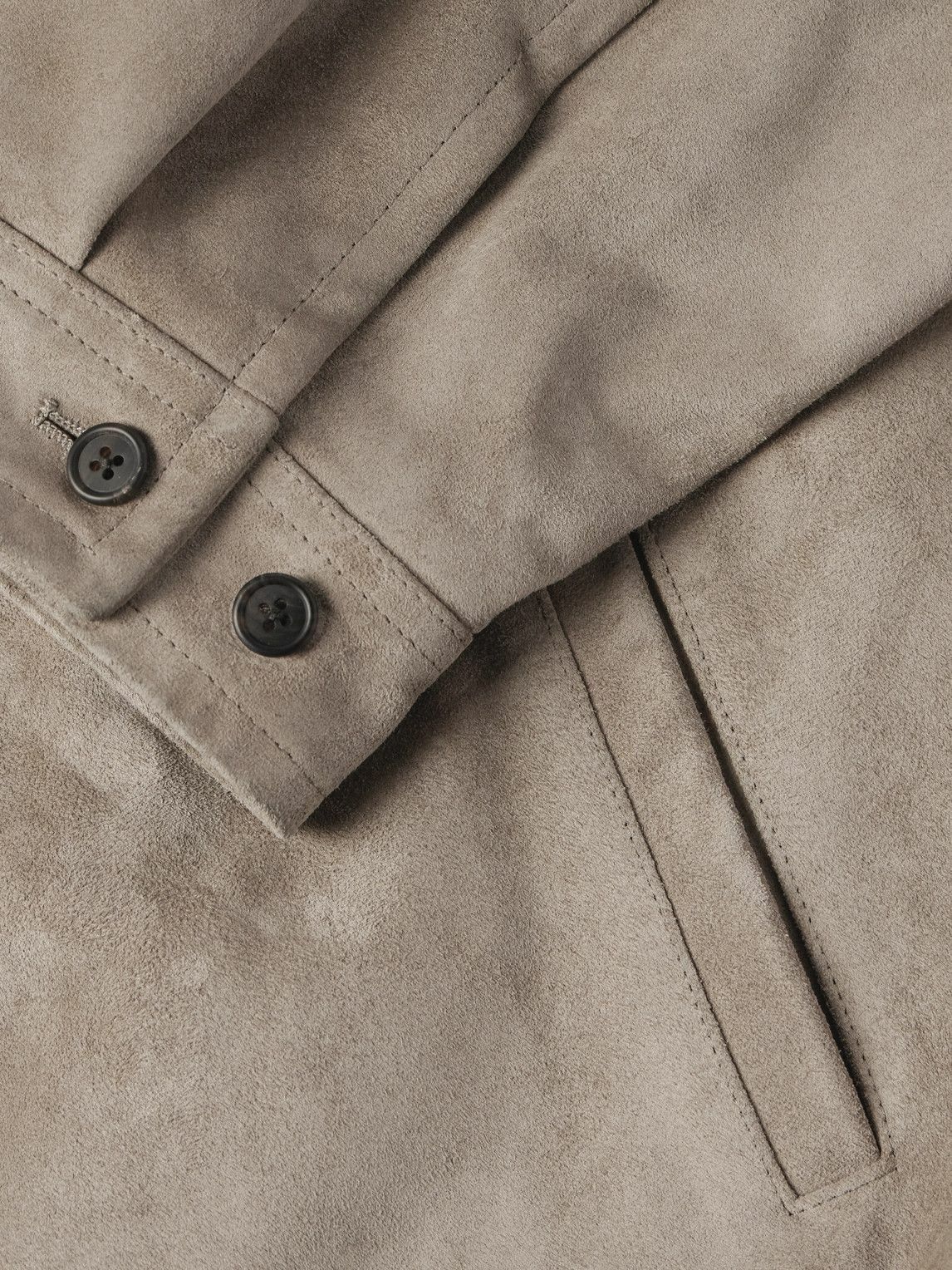 The Row Ronan Suede Jacket Neutrals The Row