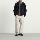 Stone Island Men's Warp Rib Nylon-TC Hooded Jacket in Navy Blue