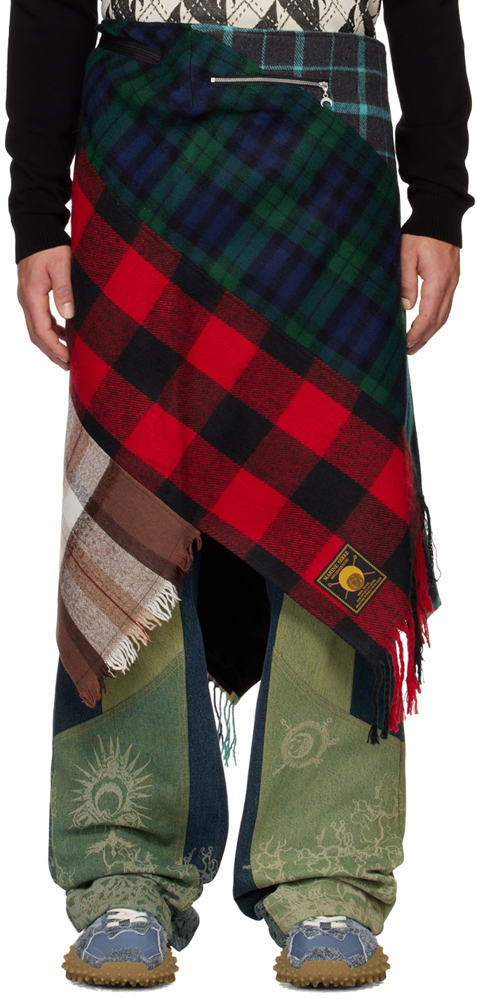 Marine Serre Multicolor Tartans Miniskirt