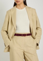 Gabriela Hearst Link Suede Belt Burgundy