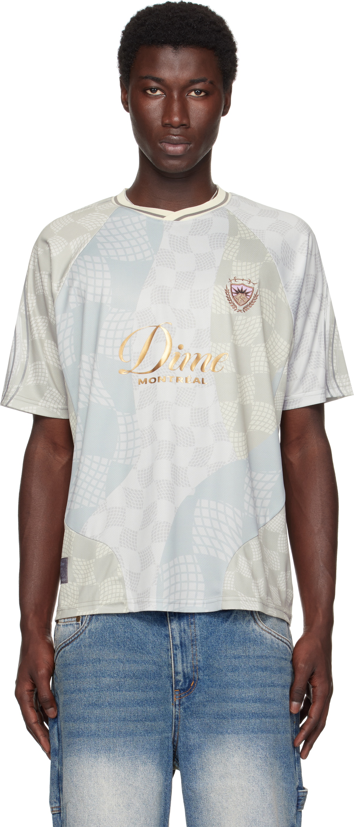 Dime Off-White & Gray Checkered Home Jersey Dime