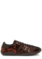 Adidas X Wales Bonner Karintha Sequin and Satin Sneakers Brown