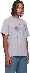JW Anderson Gray Cafe Scene Printed T-shirt