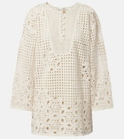 Frame The Postcard cotton crochet tunic