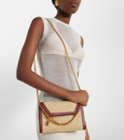 Stella McCartney Falabella raffia-effect wallet on chain
