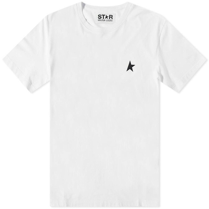 Photo: Golden Goose Men's Star Chest Logo T-Shirt in Optic White/Black