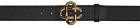 Casablanca Black Logo Buckle Leather Belt