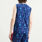 Adidas Running Men's adidas x Labrum Tank in Dark Blue Lucid Red