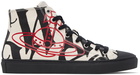 Vivienne Westwood Off-White & Black Plimsoll Sneakers