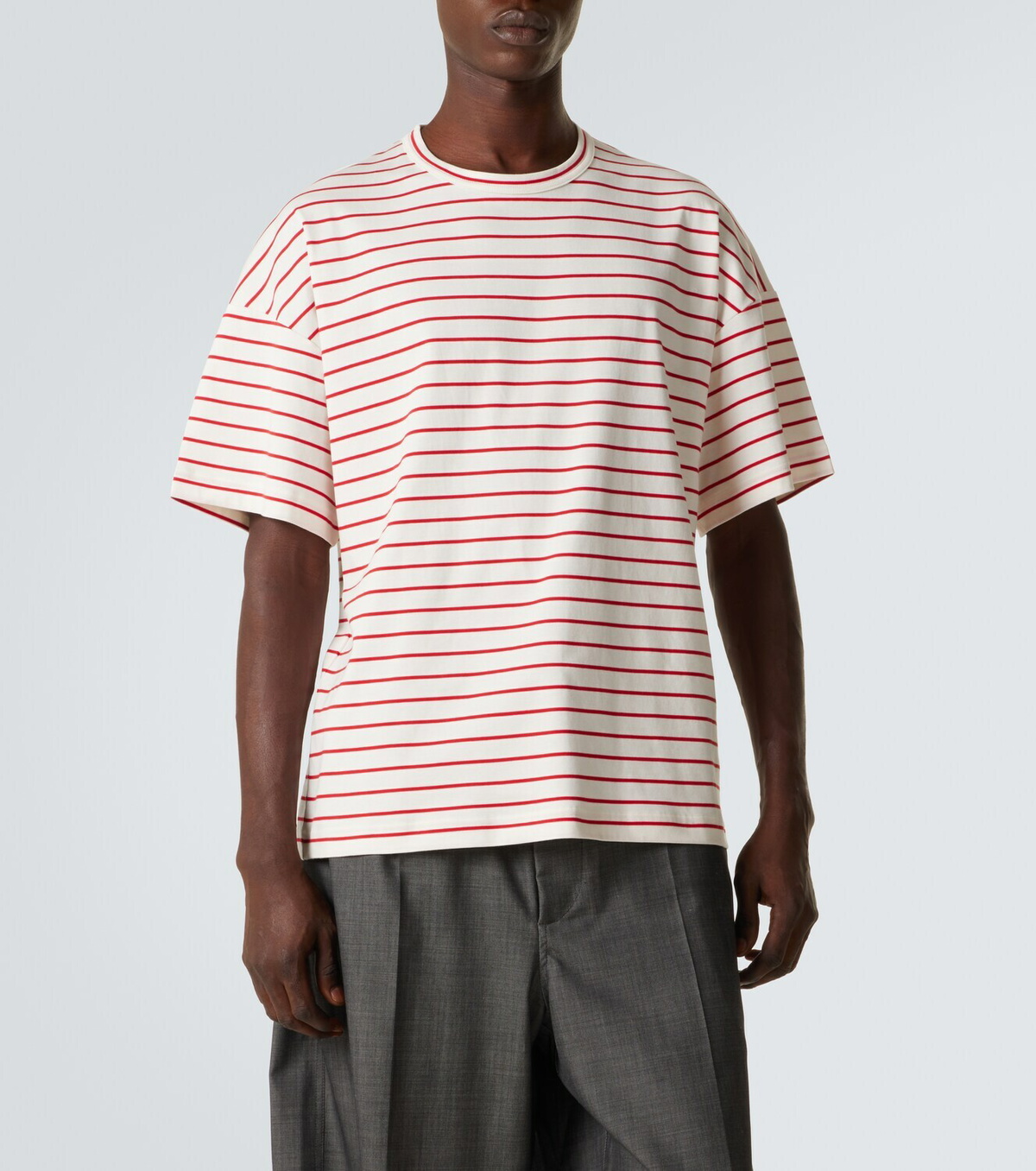 Plan C Striped cotton T-shirt