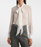 Gabriela Hearst Shildon tie-neck silk blouse