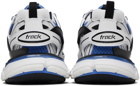 Balenciaga White & Blue Track Sneakers