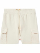 Les Tien - Straight-Leg Cotton-Jersey Drawstring Cargo Shorts - Neutrals