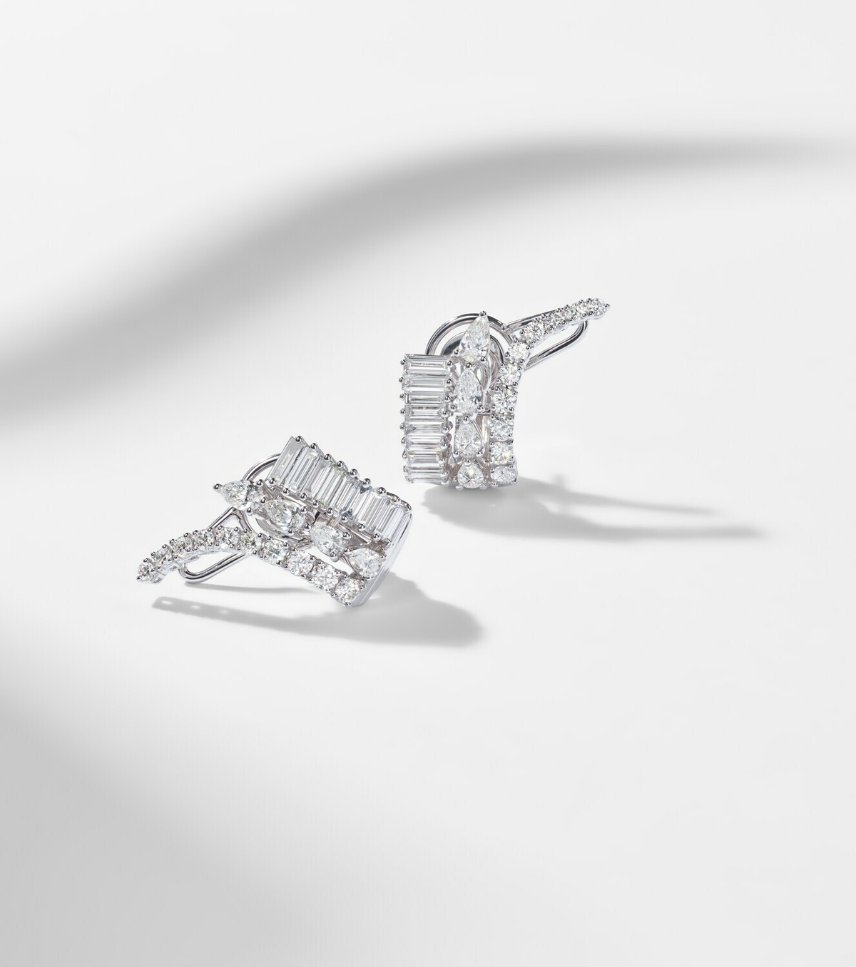 Yeprem Y-Couture 18kt white gold earrings with diamonds