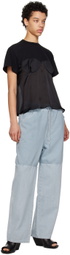 AMOMENTO Blue Drawstring Jeans