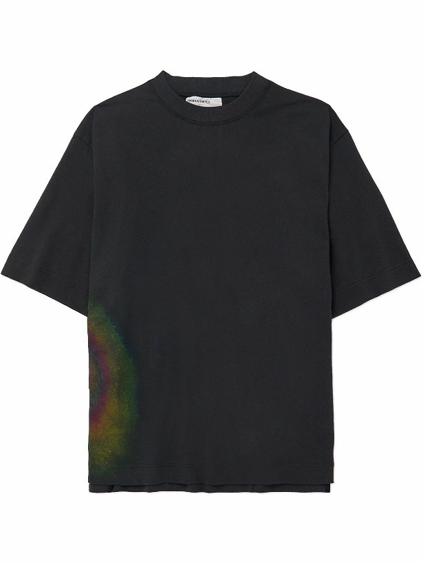 Photo: HAYDENSHAPES - Chemical Rainbow Tie-Dyed Cotton-Jersey T-Shirt - Black