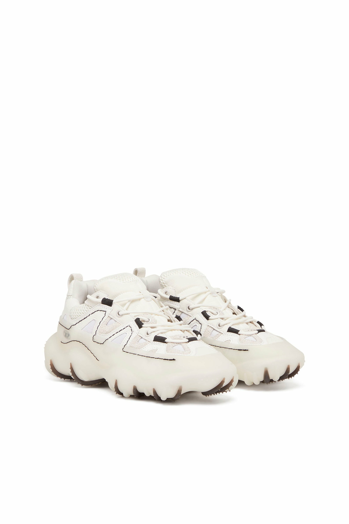 Diesel S-Prototype P1-Low-top sneakers with rubber overlay - Sneakers Mens in White
