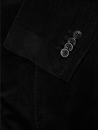 Boglioli - Unstructured Garment-Dyed Cotton-Moleskin Suit Jacket - Black