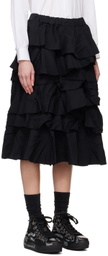 Black Comme des Garçons Black Tiered Midi Skirt