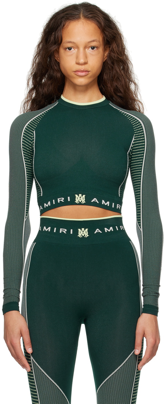 AMIRI Green MA Seamless Long Sleeve Top Amiri