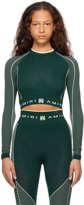Photo: AMIRI Green MA Seamless Long Sleeve Top