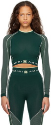 AMIRI Green MA Seamless Long Sleeve Top