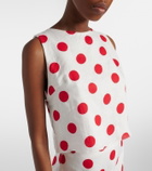Cala de la Cruz Avelino polka-dot linen crop top