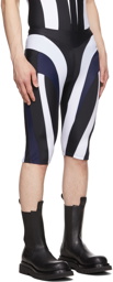 Mugler Black & White Bike Shorts