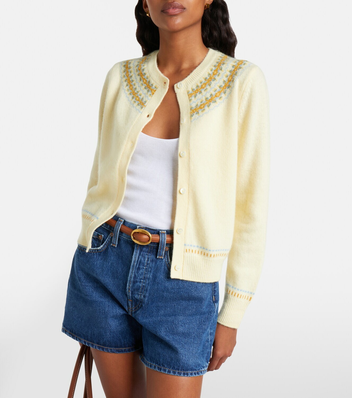 Dôen Olympe Fair Isle wool-blend cardigan