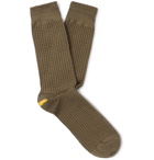 Anonymous Ism - Waffle-Knit Socks - Green