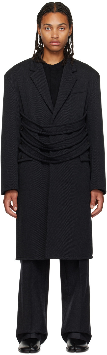 T/SEHNE Black Slit Blazer