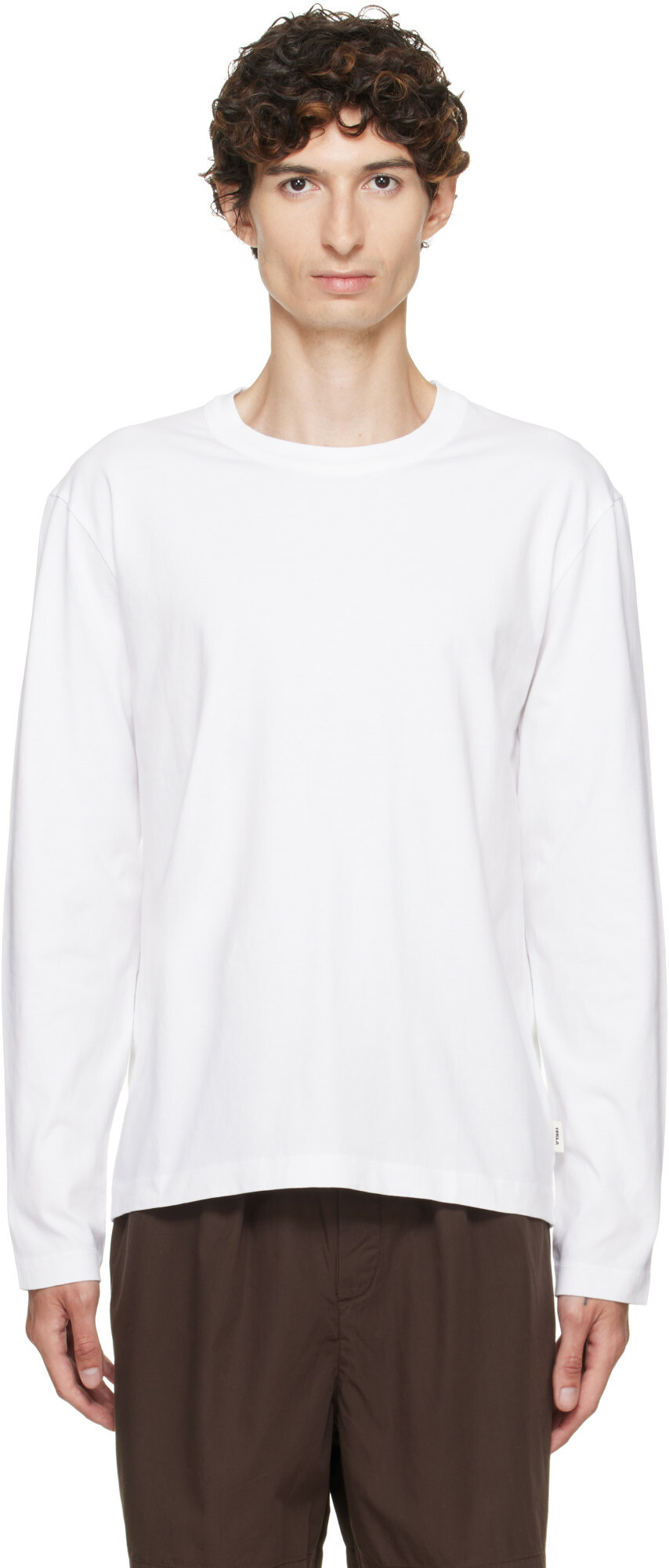 Tekla White Long-Sleeved T-shirt