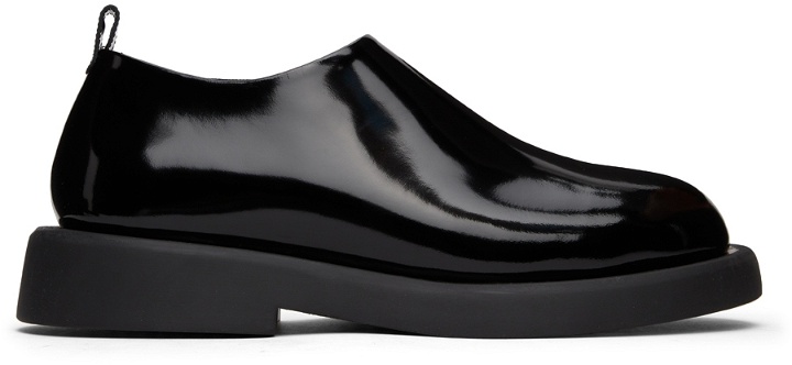 Photo: Marsèll Black Gomme Patent Pantofola Loafers