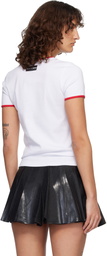 Marine Serre White Moon Logo Bicolor Baby Fit T-shirt