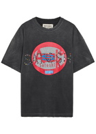 Satoshi Nakamoto Ask Satoshi Embellished Distressed Cotton T-shirt Black Other