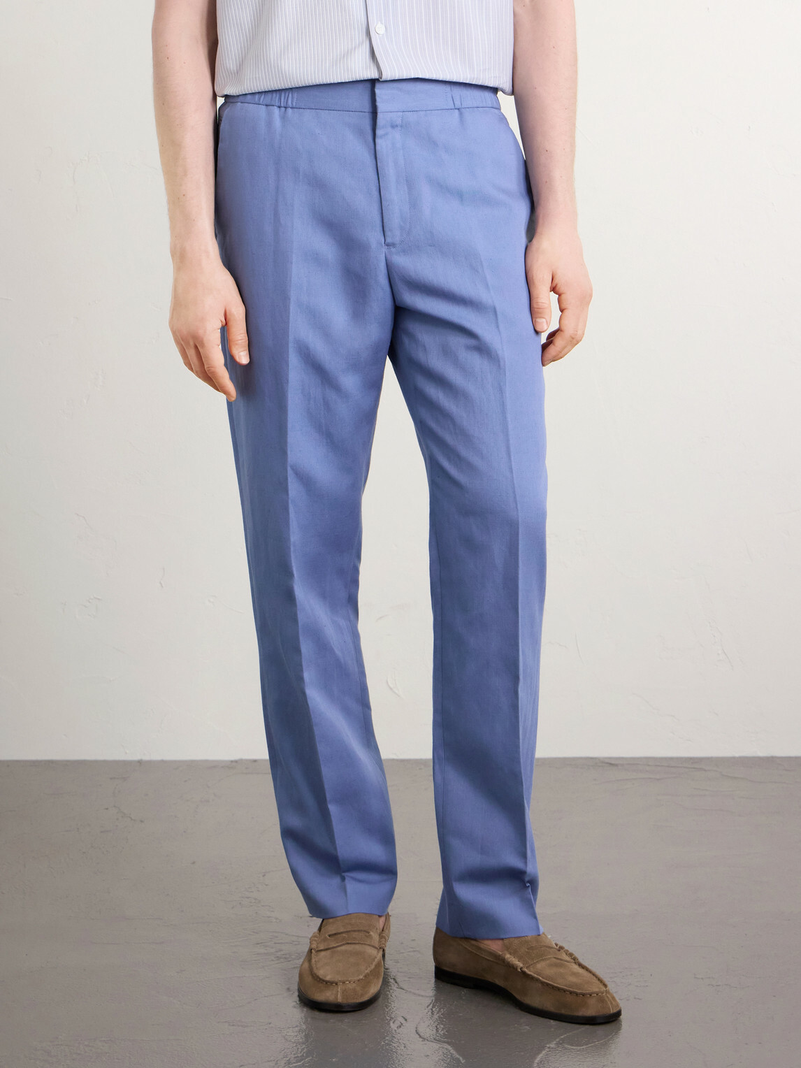 Paul Smith - Straight-Leg Cotton, Linen and Lyocell-Blend Trousers - Blue