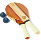 Frescobol Carioca - Trancoso Wooden Beach Bat and Ball Set - Yellow