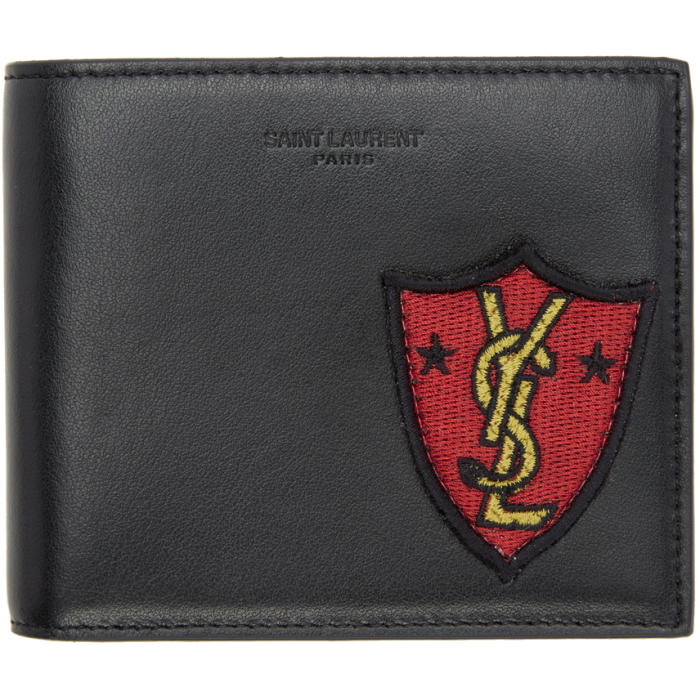 Photo: Saint Laurent Black Shield Patch East West Wallet