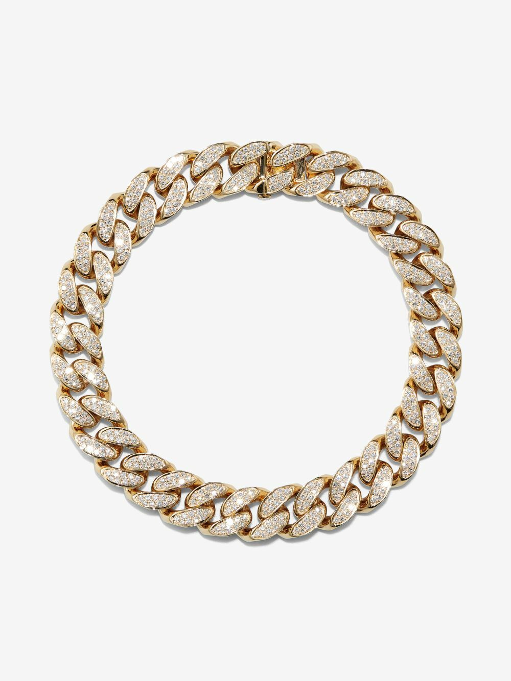 SHAY 18K Yellow Gold Flat Link Diamond Bracelet