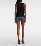 Givenchy 4G lace-up cotton-blend jersey tank top