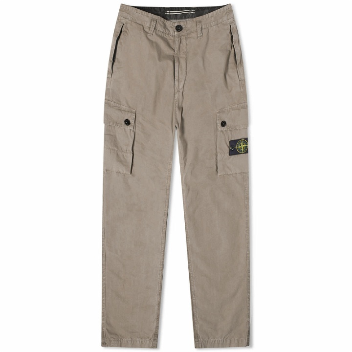 Photo: Stone Island Men's Brushed Cotton Canvas Cargo Pants in Dove Grey
