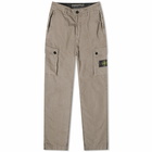 Stone Island Men's Brushed Cotton Canvas Cargo Pants in Dove Grey