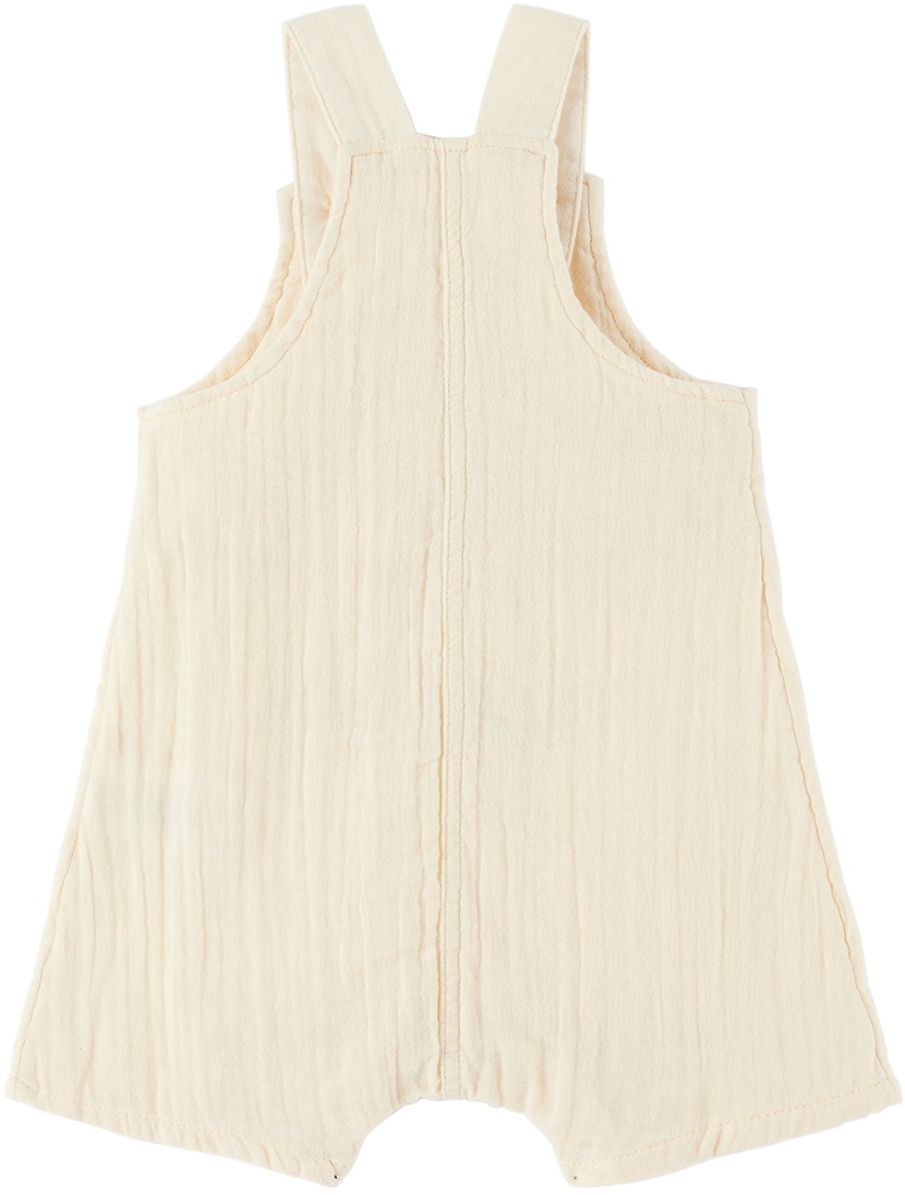 Petit Bateau Baby Beige Patch Pocket Overalls