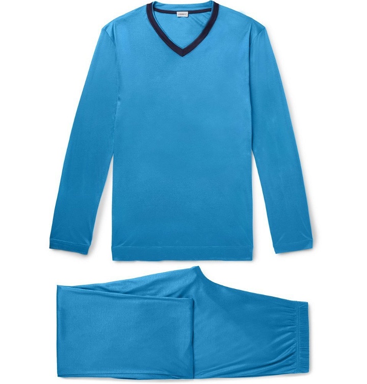 Photo: Zimmerli - Contrast-Trimmed Lyocell Pyjama Set - Men - Blue