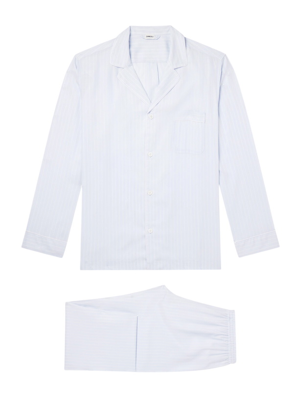 Photo: Zimmerli - Striped Lyocell Pyjama Set - Blue