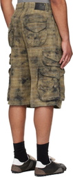 R13 Khaki Bermuda Cargo Shorts