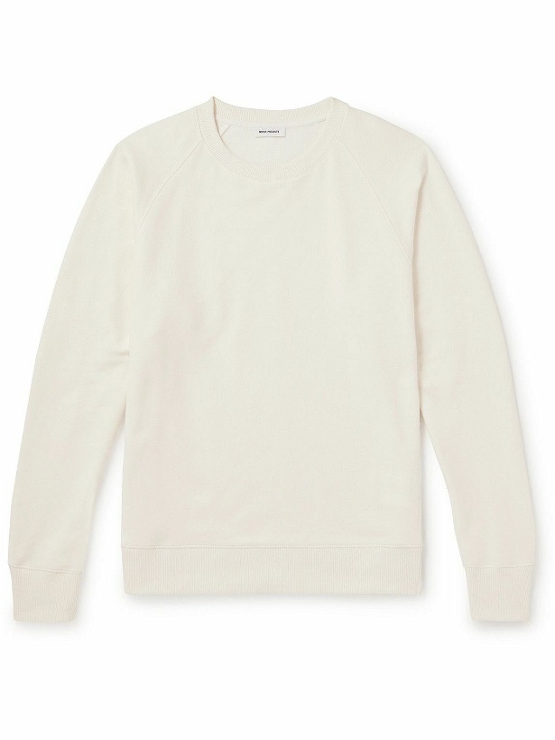 Photo: Norse Projects - Kristian Organic Cotton and Linen-Blend Jersey Sweatshirt - White